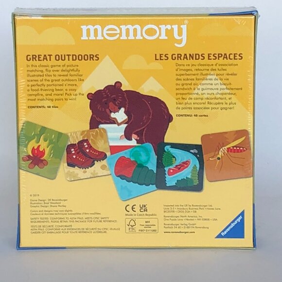 New Sealed Ravensburger Game Ravensburger Great Outdoors Memory Game- En/Fr - Picture 8 of 12